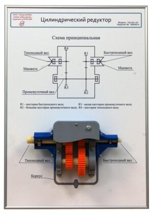 «Спиральдық беріліс қорабы» демонстрациялық үлгісі бар плакат планшеті