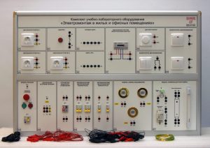 Зертханалық стенд «Тұрғын және кеңсе үй-жайларындағы электр қондырғылары»