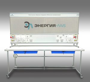 Зертханалық құрал-жабдықтардың оқу жинағы «Электрик жұмыс орны» стендтік нұсқасы, монтаждау панелі